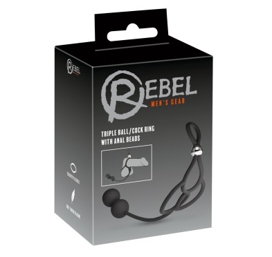 REBEL Triple Ball/Cock Ring wi